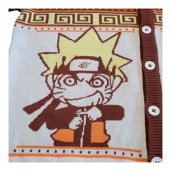 NEW Naruto Shippuden Men's Ichiraku Ramen Shop Ugly Christmas Sweater Cardigan M - Picture 7 of 16